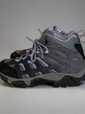 Merrell Women’s Moab 2 Mid WP Hiking Boots Size 7.5 - Vibram Soles - Grey